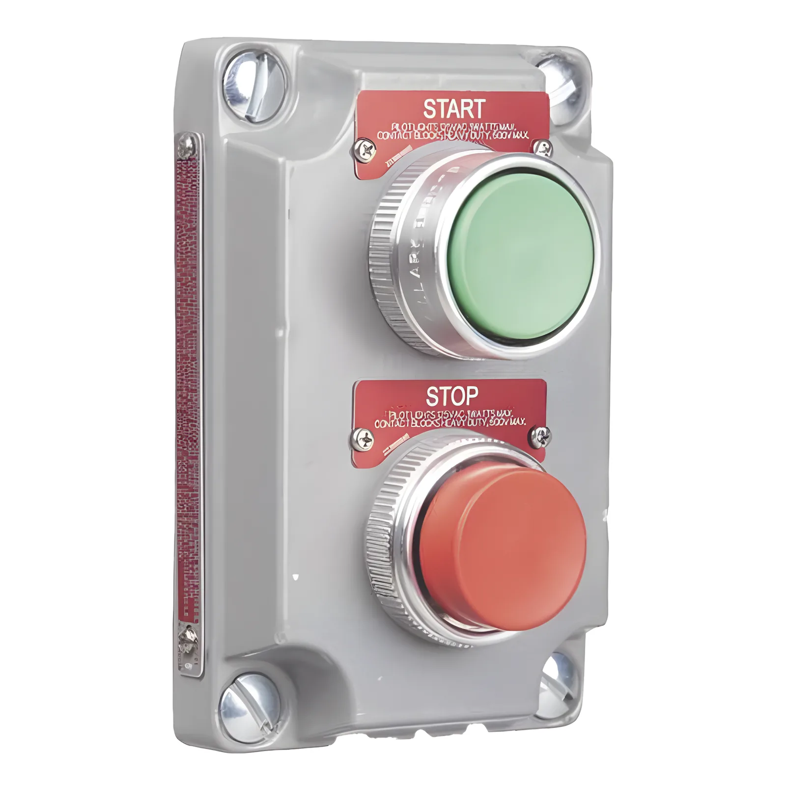 Cubierta para Estación de Control con 2 Botones Pulsadores de Arranque y Paro.
