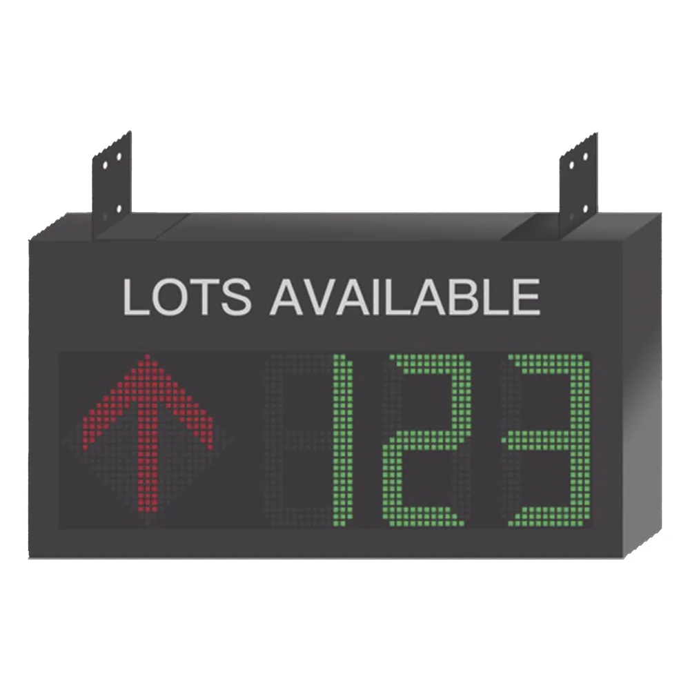 Guía de Estacionamiento Interior / Ideal para Pasillos y Áreas de Control de Estacionamientos / RS485- RJ45 / Indicador Numérico / Flecha Dinámica