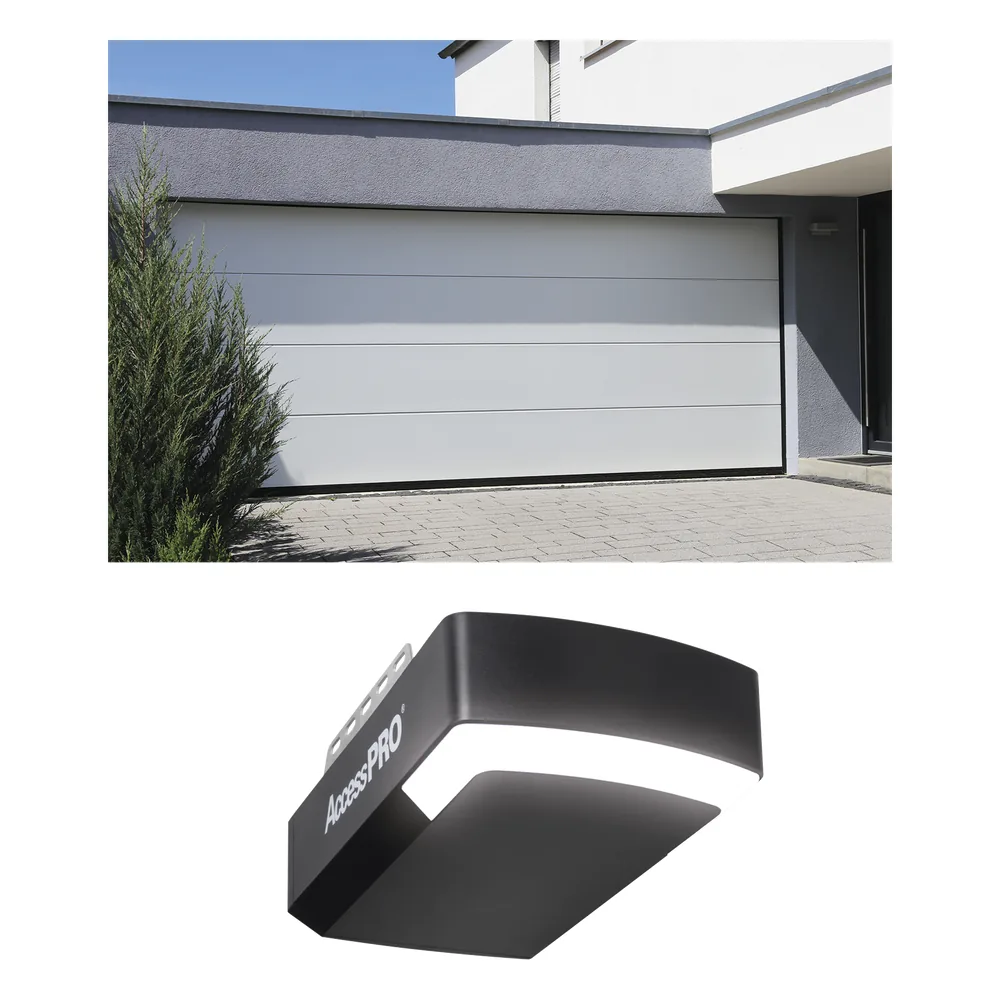 KIT COMPLETO Puerta D/ Garage 8x7 Pies / Lisa Linea Central / Color blanco / Insulada / Incluye Motor FS1000APPRT / 1/2HP / Fuerte/Silencioso/Luz LED/Motor DC .