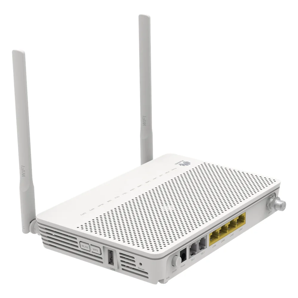 ONT GPON OptiXstar WiFi 2.4GHz 4 puertos GE + 1 puerto CATV + 2 POTS, hasta 300 Mbps