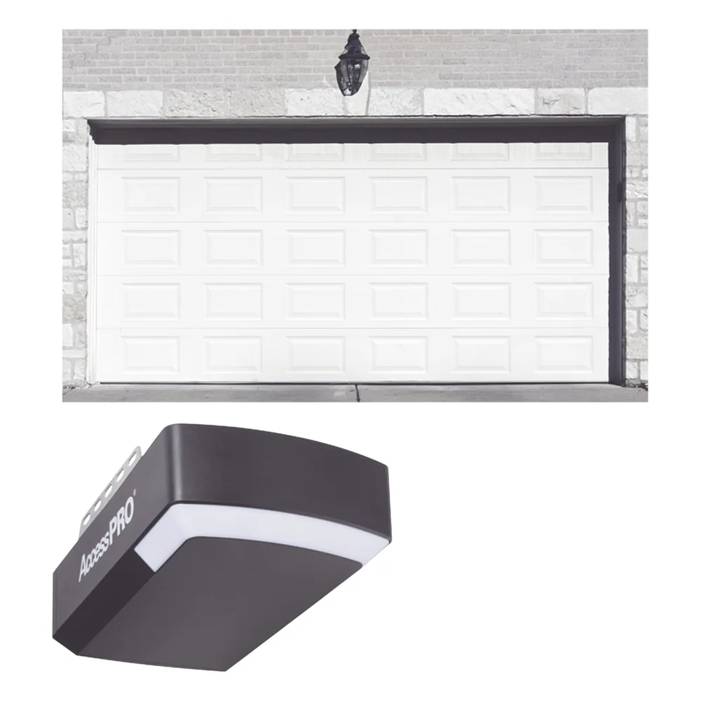 KIT COMPLETO Puerta D/ Garage 12x7 Pies / Cuadro Corto / Color blanco / Insulada / Incluye Motor FS1000APPRT / 1/2HP / Fuerte/Silencioso/Luz LED/Motor DC .