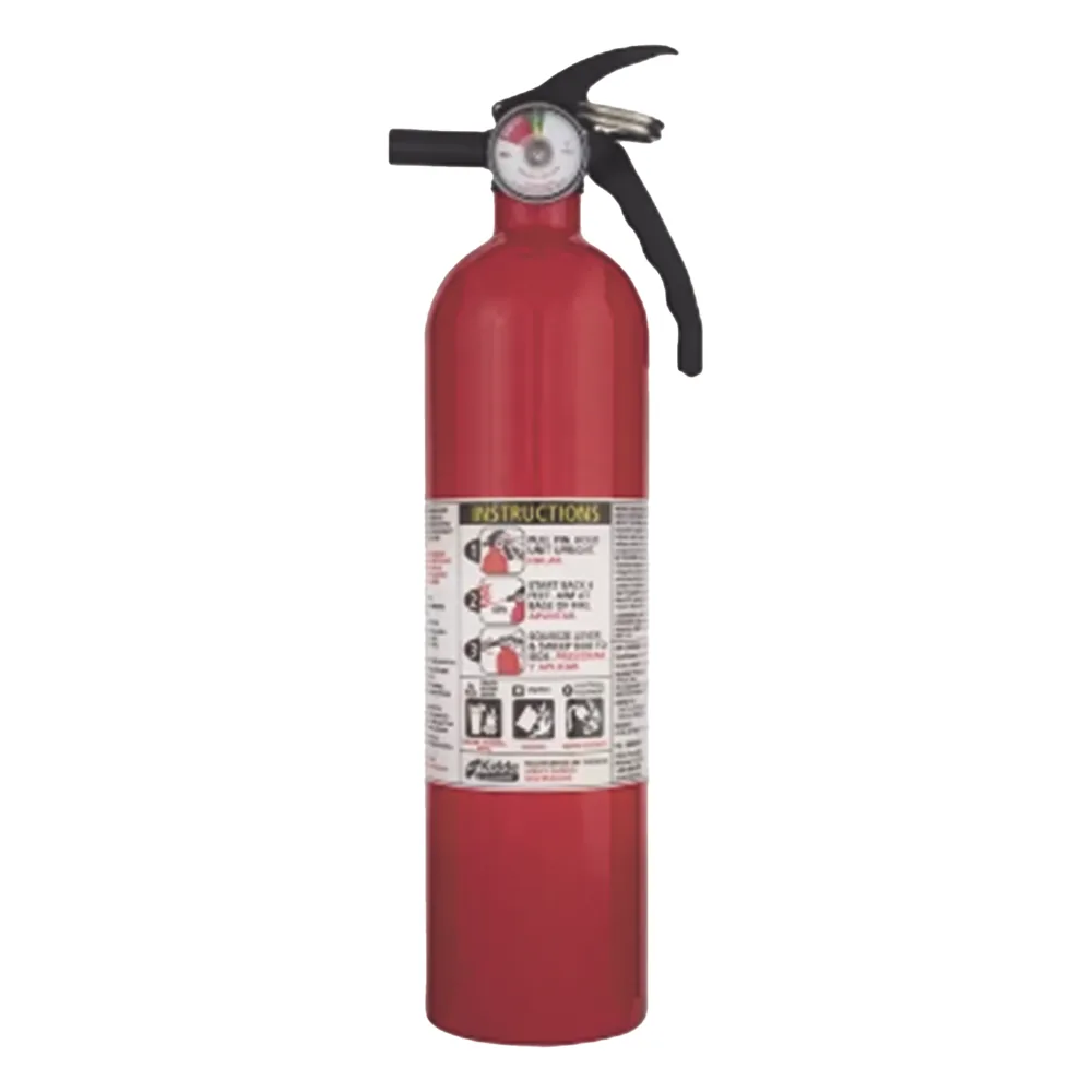 Extintor desechable multipropósito de polvo químico seco para fuegos clase A, B y C, con soporte metálico, paquete de 6 piezas de 2.5 lb