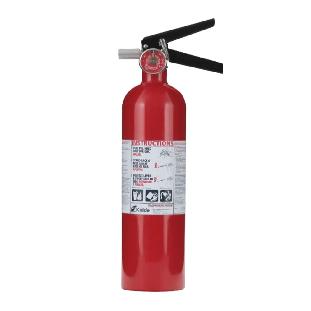 Extintor recargable de polvo químico seco multipropósito para fuegos clase A, B y C, 2.6 lb, con soporte de pared, paquete de 6