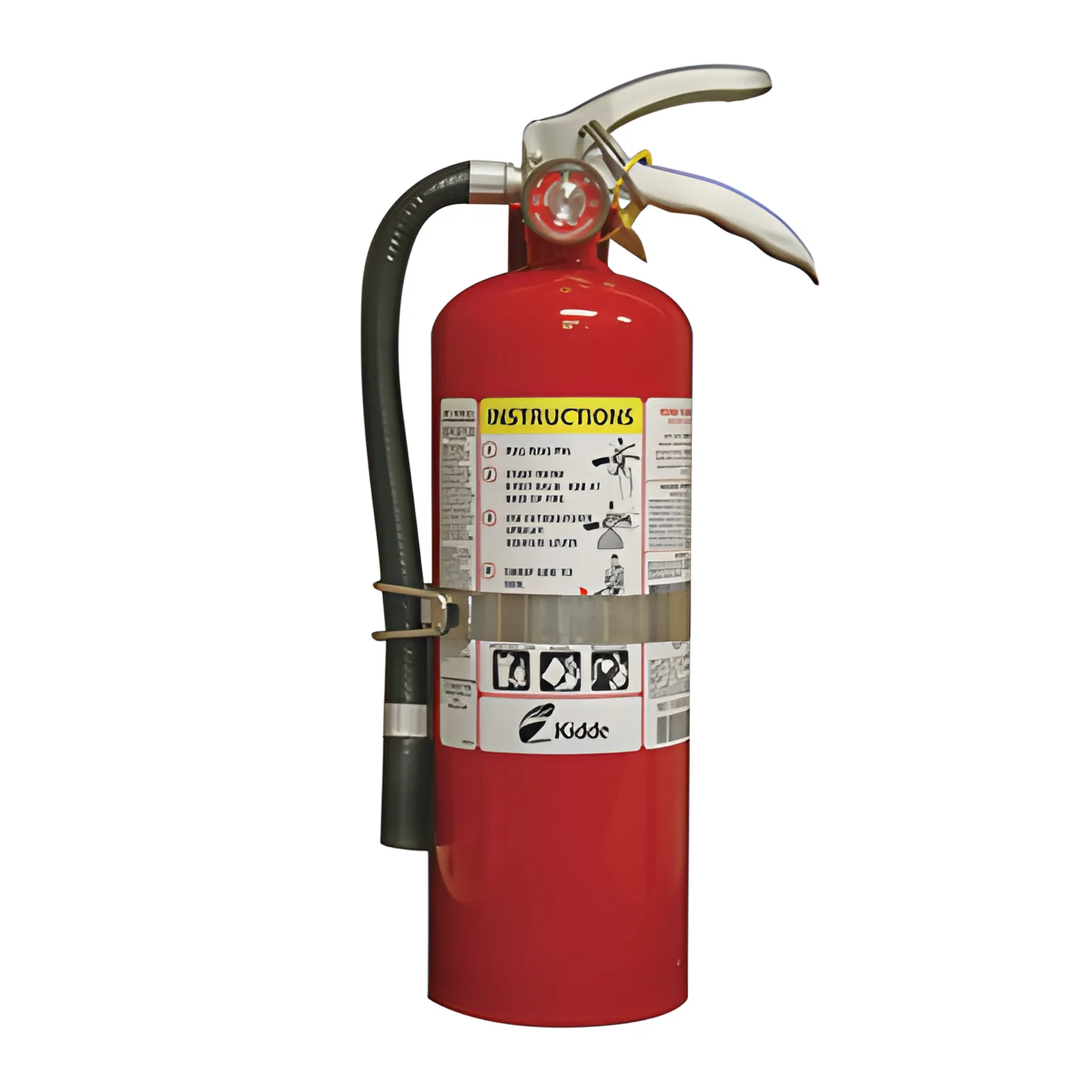 Extintor desechable de polvo químico seco multipropósito para fuegos clase A, B y C, 5.5 lb, con soporte metálico, paquete de 6