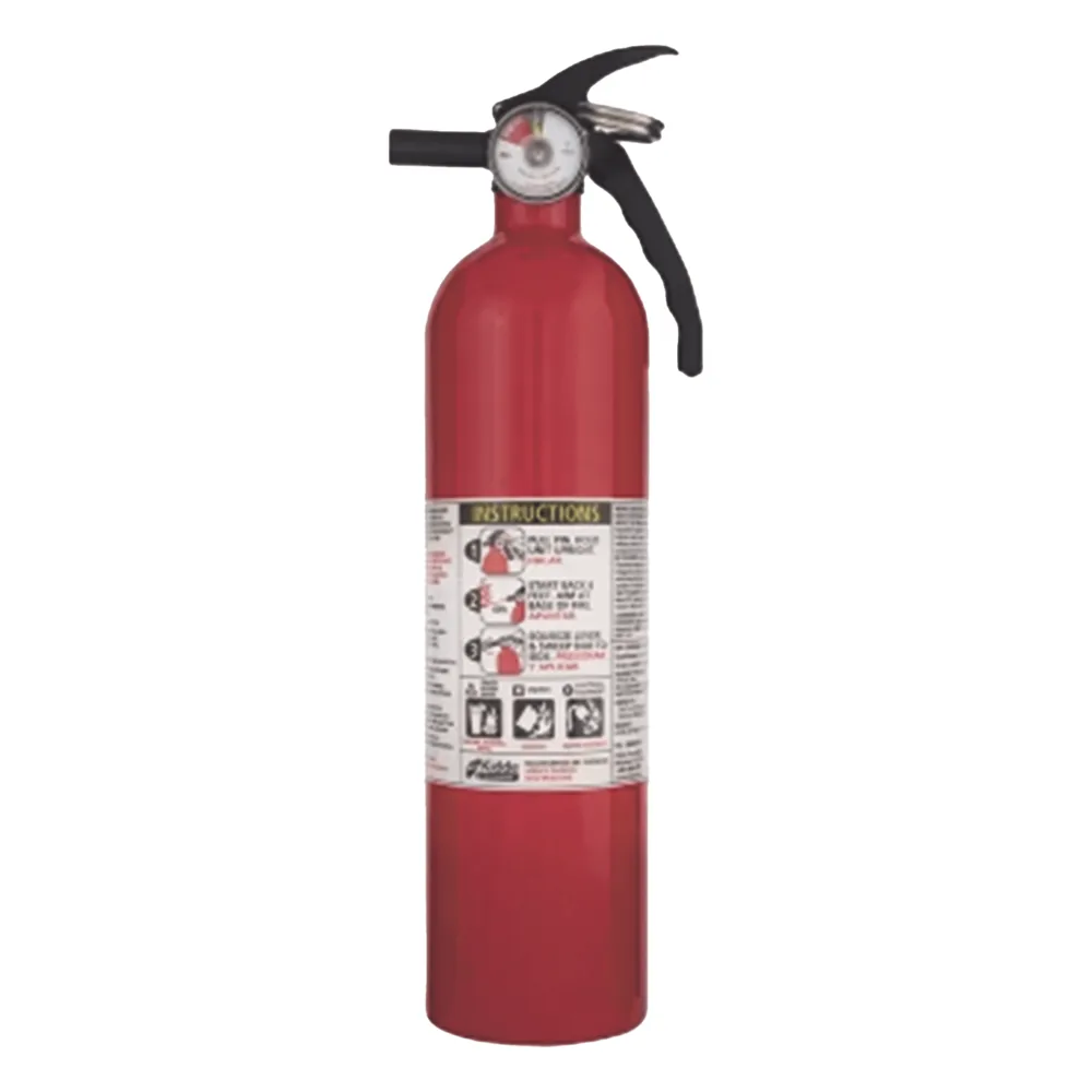 Extintor recargable de polvo químico seco multipropósito para fuegos clase A, B y C, 10 lb, cilindro de acero resistente a impactos