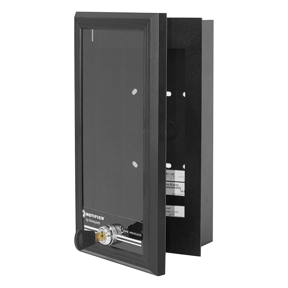 Caja de Montaje Remoto con Puerta de Vidrio Ahumado y Cerradura para Anunciadores Serie ACS ACM-AEM de NOTIFIER ONYX
