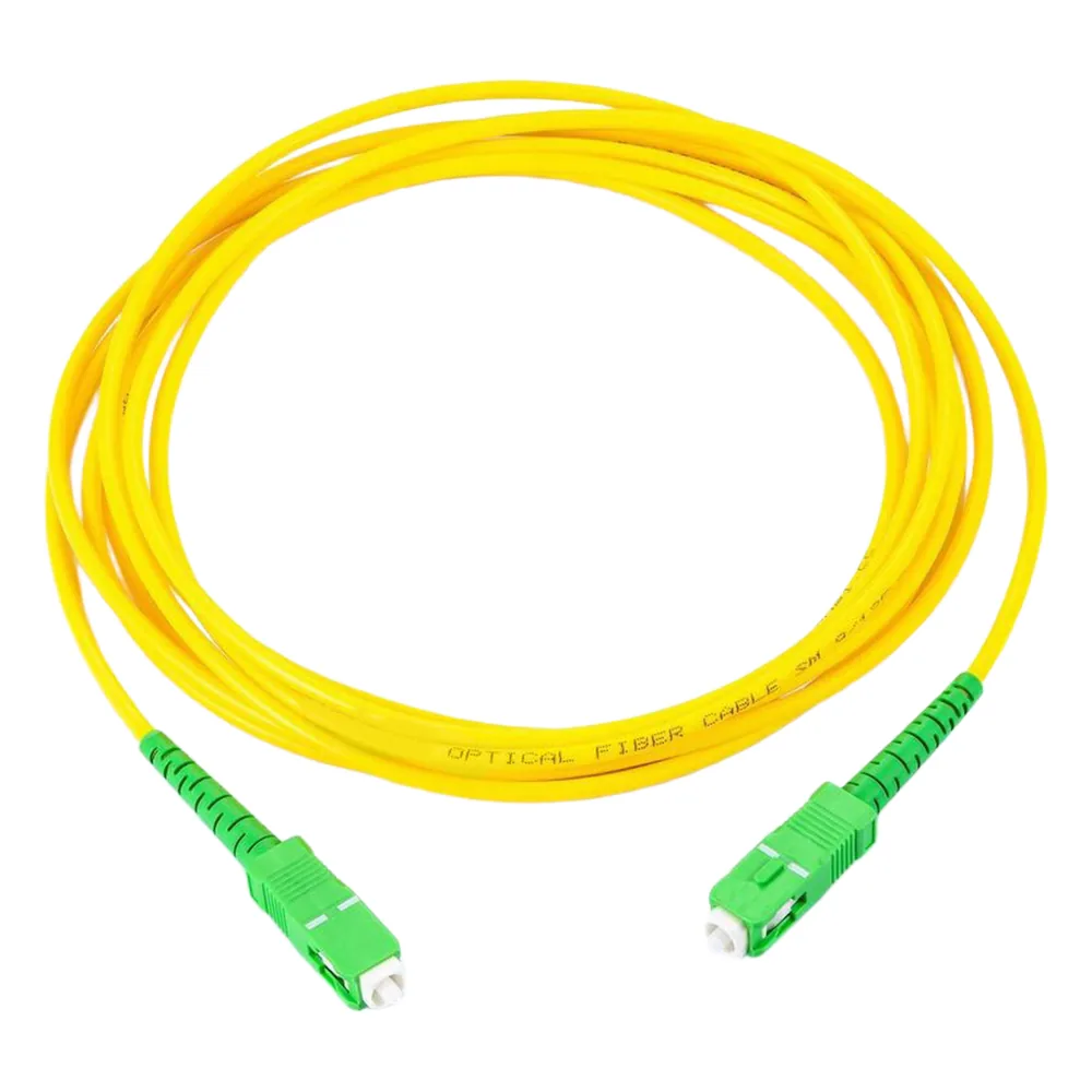 Jumper de Fibra Óptica Monomodo SC/APC-SC/APC Simplex, color amarillo, 1 metro, 2 mm
