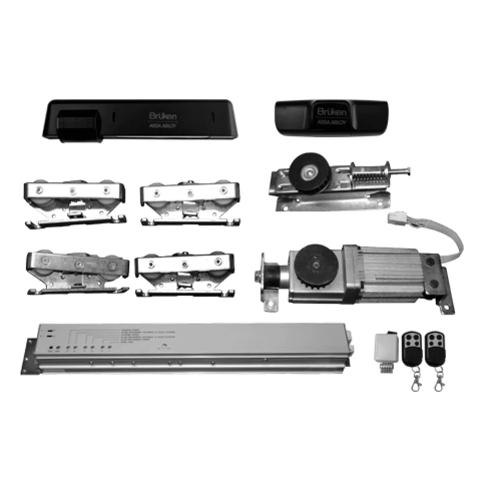 Sistema para automatización de puerta deslizable, Para puerta de hasta 150 KG, Color negro