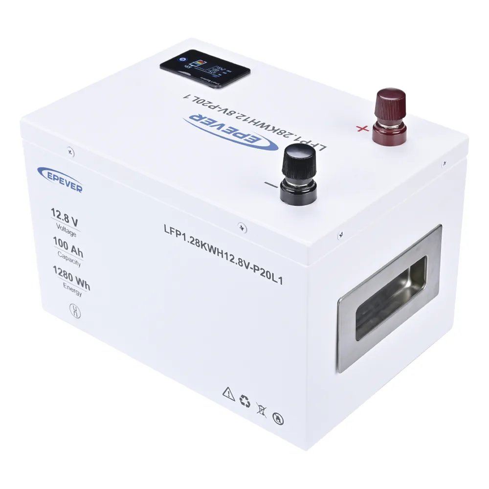 Batería de Litio LiFePO4 12.8Vcc, 100Ah, 1.28KwH, Pantalla LCD para Monitoreo Local, Carcasa Metálica