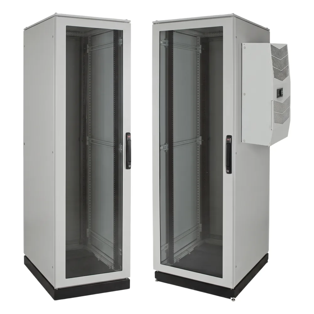 Gabinete de Telecomunicaciones ProLine V/D, 700 mm de Ancho, 800 mm de Profundidad, Compatible Con Aire Acondicionado Tipo G28, 42 UR, Color Gris Claro