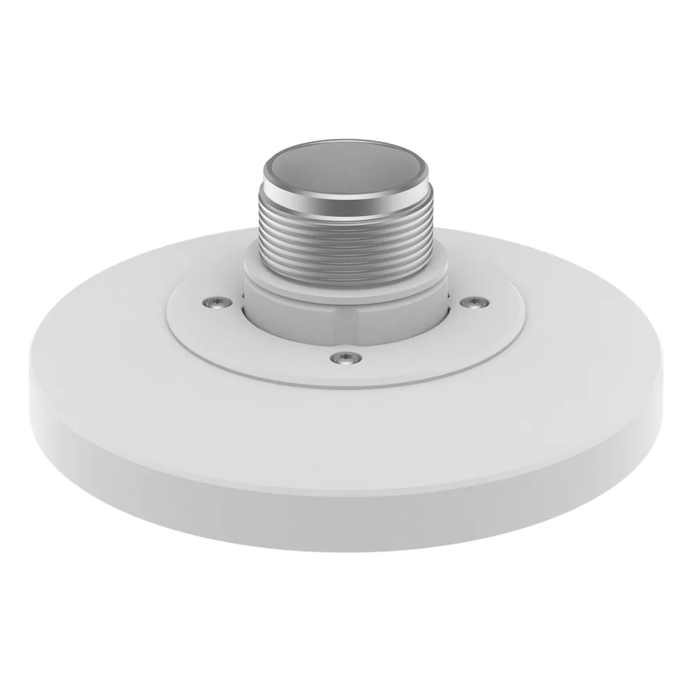 Adaptador tipo plato para Cámara tipo domo Hanwha, necesario para usar accesorios de pared o techo, verificar lista de compatibilidad