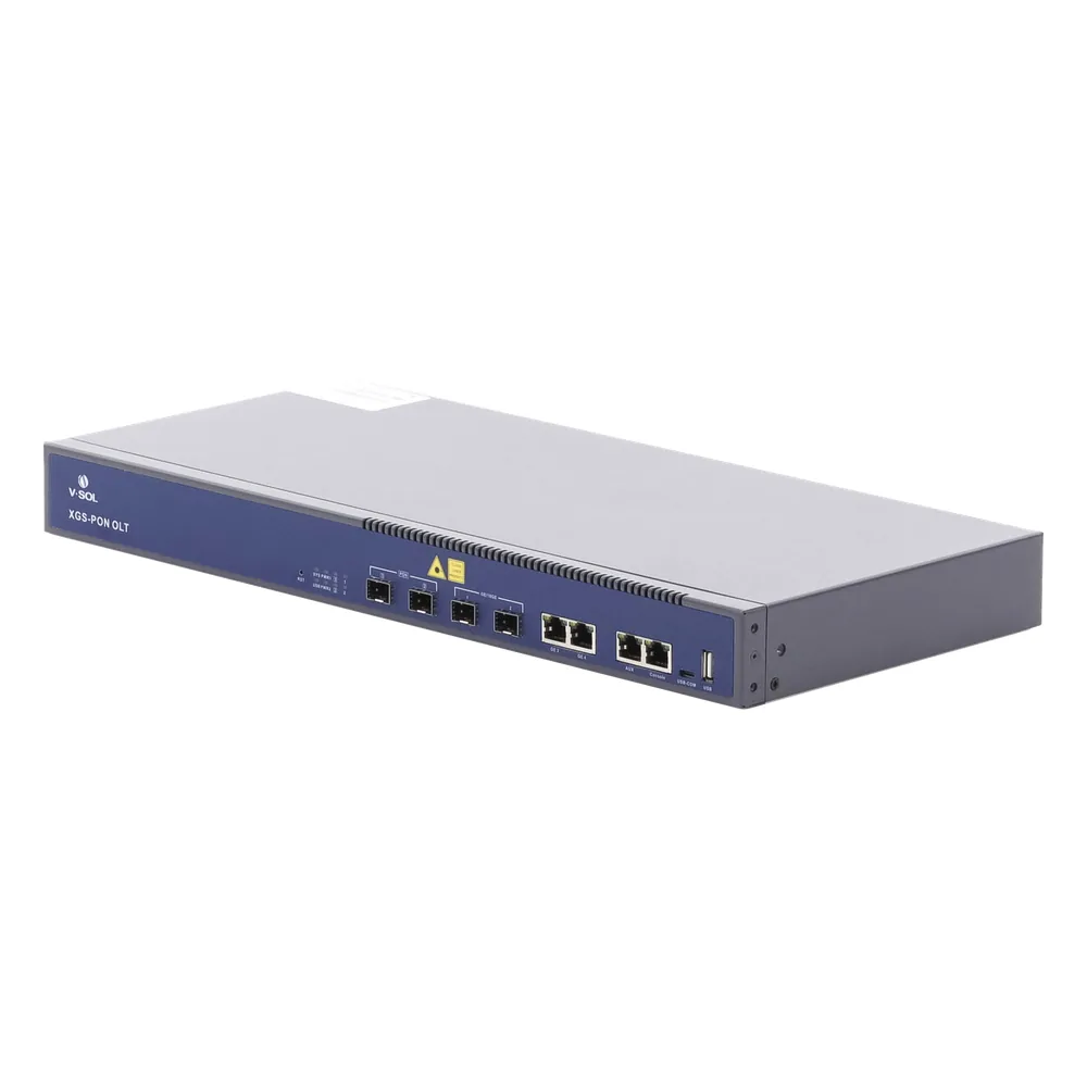 OLT Dual de 2 Puertos XGSPON/GPON / 4 Puertos Uplink (2 Puerto Gigabit RJ45 + 2 Puertos SFP/SFP+) / Hasta 512 ONUs