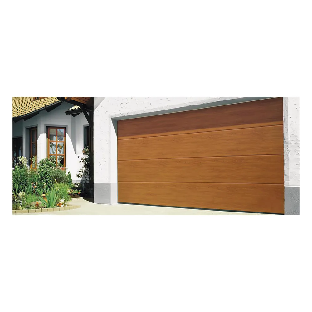 Puerta de Garage D/ Alta calidad / 16x7 pies / AISLADA / Estilo Americana / Imitacion Madera / Golden Oak / Linea Central .