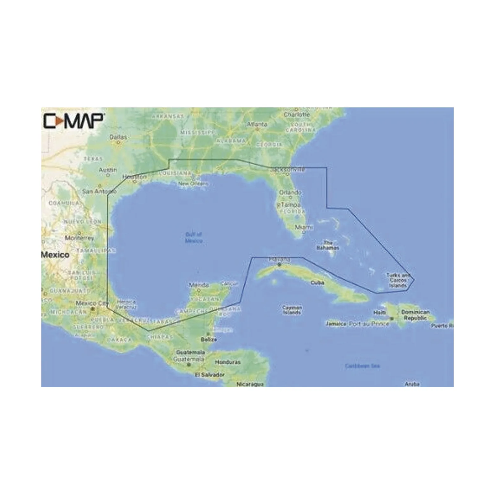 M-NA-Y204-MS C-MAP REVEAL del Golfo de México y Bahamas
