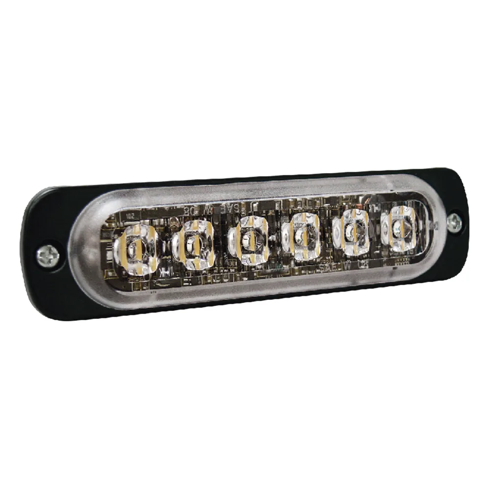 Luz Auxiliar de 6 LED, Azul, Lente Transparente, SAE