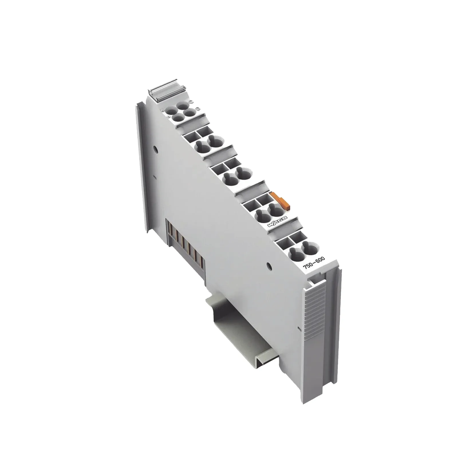 Módulo Final / Sistema I/O 750 / Carril DIN-35 / 12 mm Ancho / Gris Claro / IP20 / -40°C a +85°C / Policarbonato-Poliamida 6.6