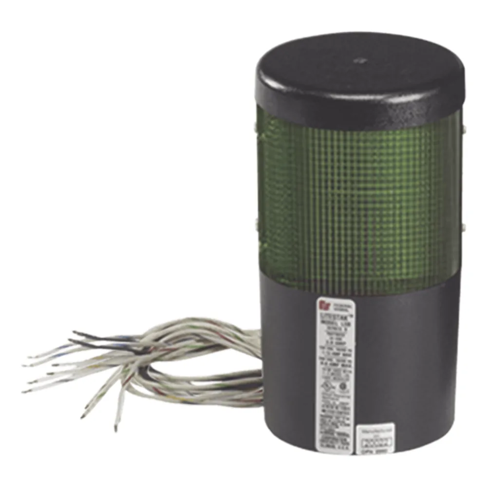 Módulo de Luz de Estado Incandescente, Voltaje de 24 Vdc, Color Verde con patrones de destello Flash o Estacionario / Tipo 1 / Uso Interior