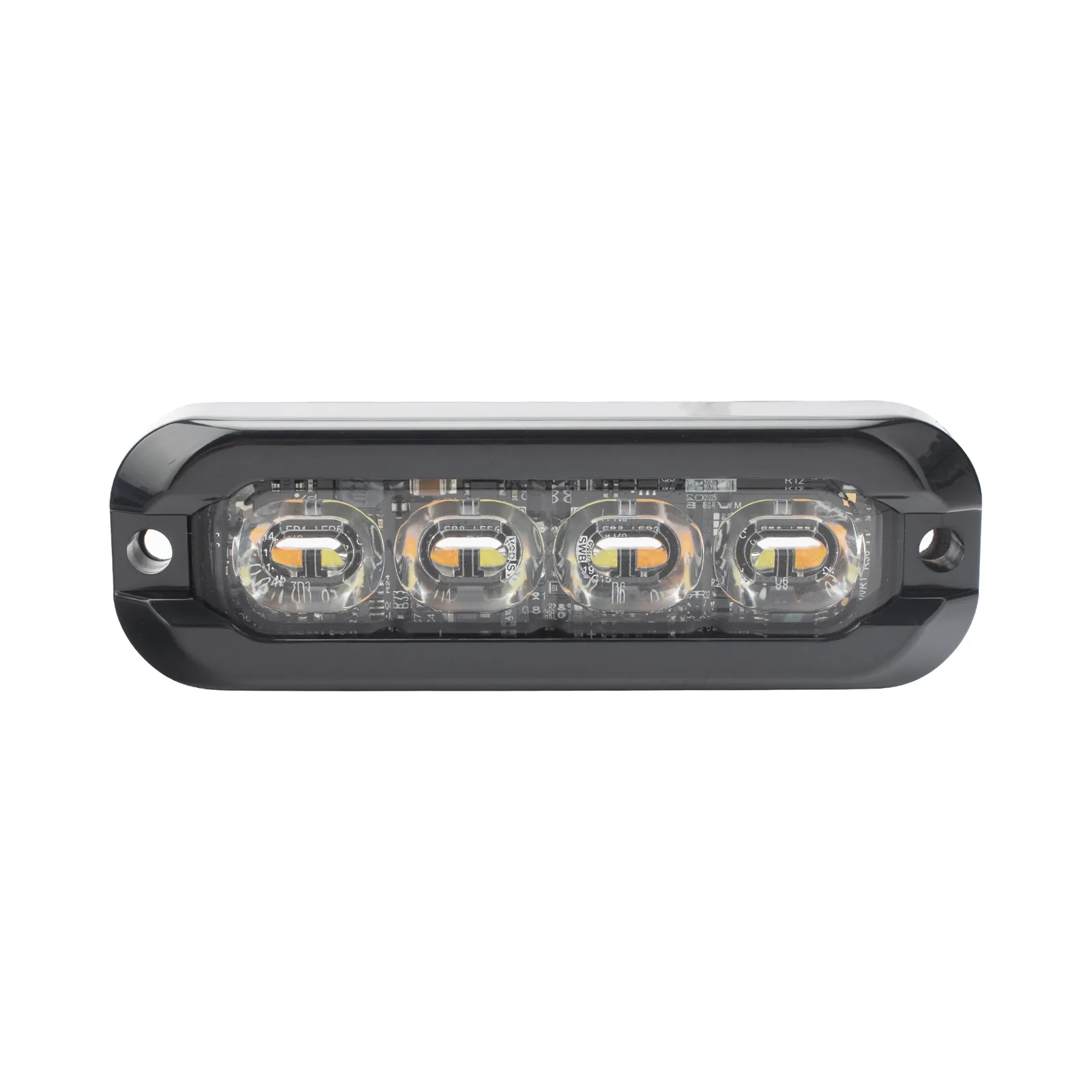 Luz Auxiliar Flexible de 8 LED, Ambar/Blanco, Lente Transparente
