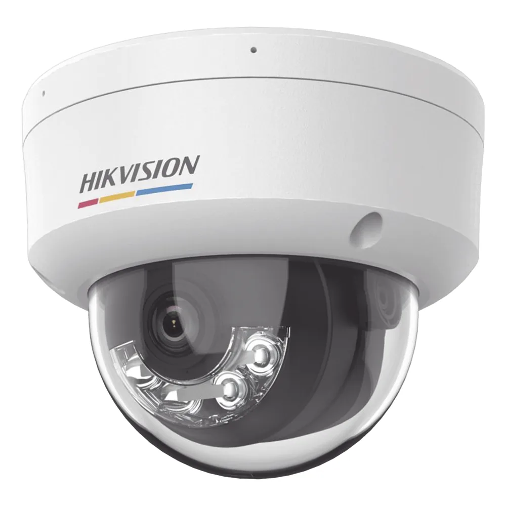 [Dual Light + ColorVu] Domo IP 4 Megapixel / Lente 2.8 mm / 30 mts IR + 30 mts Luz Blanca / Micrófono Integrado / ACUSENSE Lite / Exterior IP67 / IK08 / WDR 120 dB / PoE / Micro SD