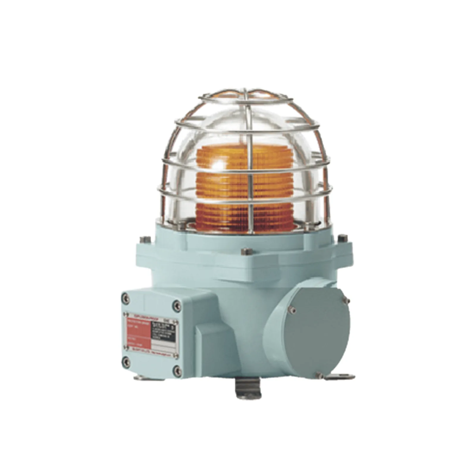 Luz de Señalización LED Antiexplosiva / 120 VAC / Ámbar / Ex db IIC T6 Gb / IP66 / Zona 1 y 2 / Luz Fija o Intermitente / Certificaciones Internacionales