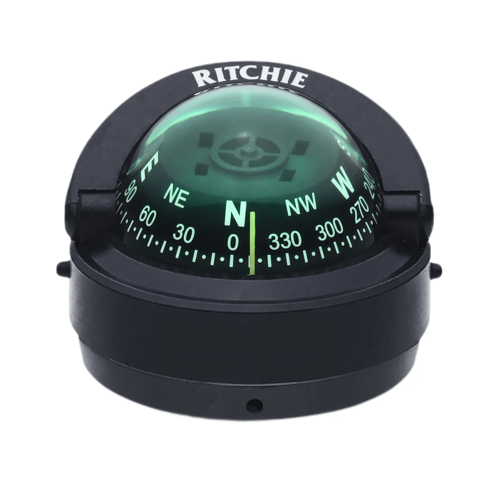 Brújula de Navegación Marítima Ritchie S-53 / Montaje en Bracket / Dial 2 3/4" (70 mm) / Iluminación Nocturna Verde / DirectiveForce Magnets / Construcción Compuesta Alta Temperatura / 100% Reparable