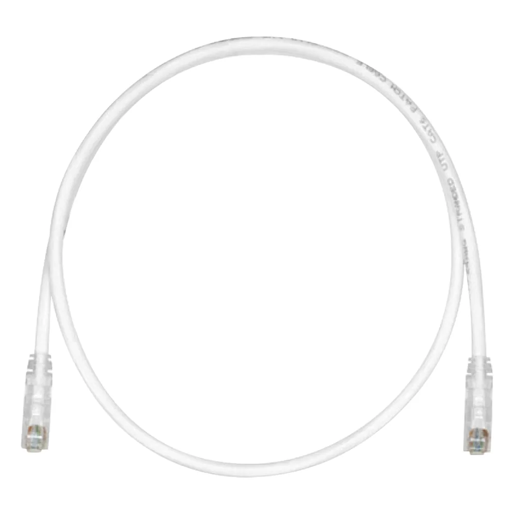 Cable de Parcheo TX6, UTP Cat6, 24 AWG, CM, Color Blanco Mate, 50 cm (19.69 pulgadas)