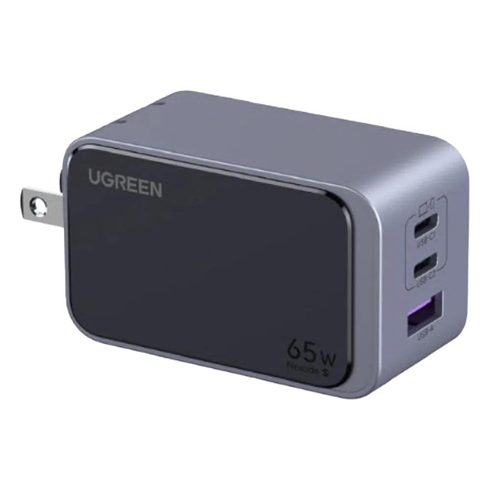 Cargador de 65W serie Nexode S | 3 Puertos de Carga Rápida | 2 USB-C | 1 USB-A | Tecnología GaN II | PD3.0 | QC4.0 | FCP/SCP/AFC/PPS/PPS2.0 | Tecnología de Protección Térmica | Optimiza la Carga | Carcasa Ignifuga.