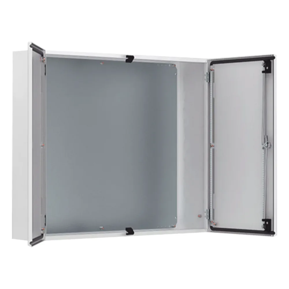 Gabinete de Doble Puerta MAD / 800 x 1200 x 300 mm (31.5 x 47.24 x 11.81 in) / NEMA Tipo 12 / IP55 / IK10 / Acero Dulce / Placa de Montaje Incluida / Gris Claro RAL 7035