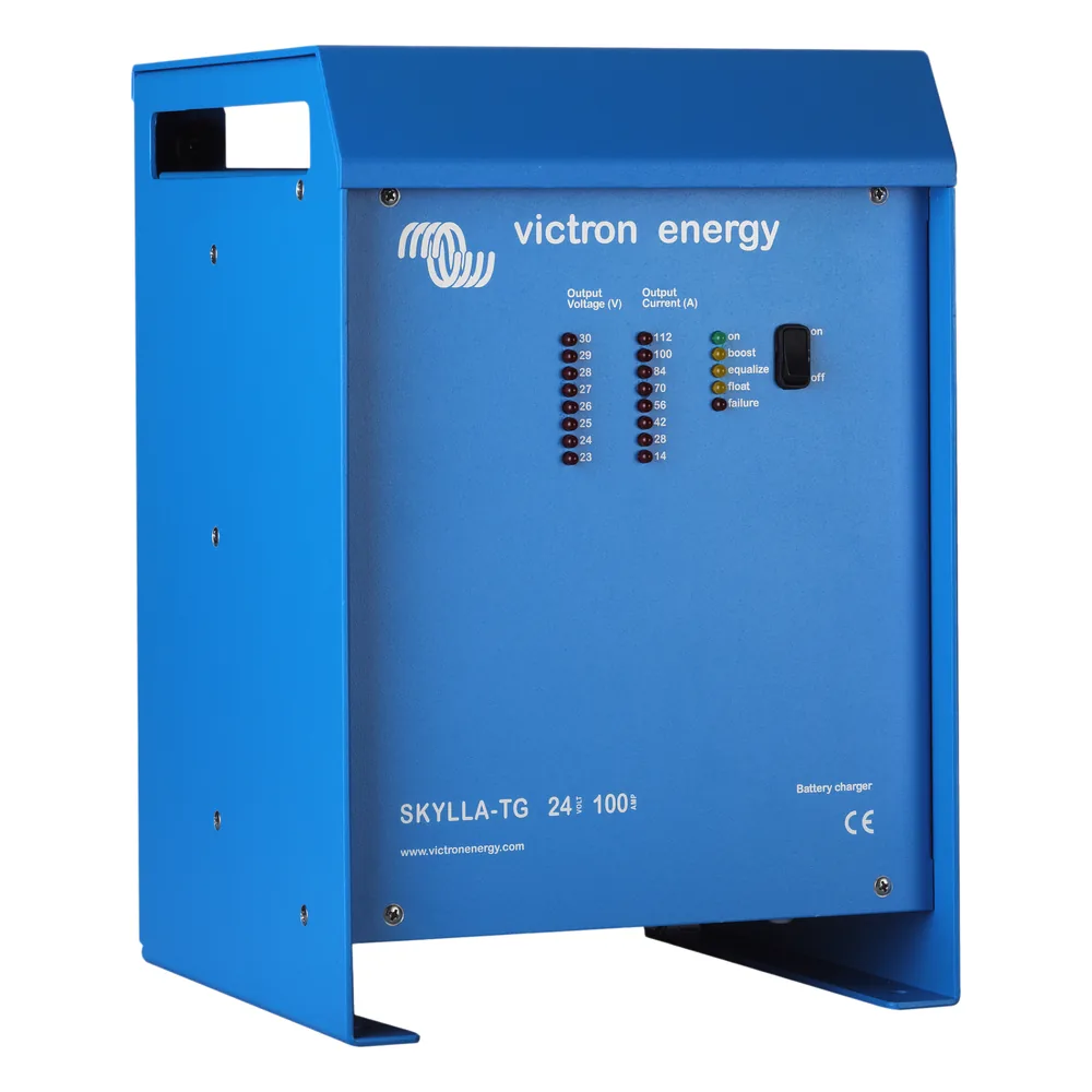 Skylla-TG 24/100 / Cargador de Baterías para Ambientes Marinos 24 V, 100 A / Bancos de 500 a 1000 Ah