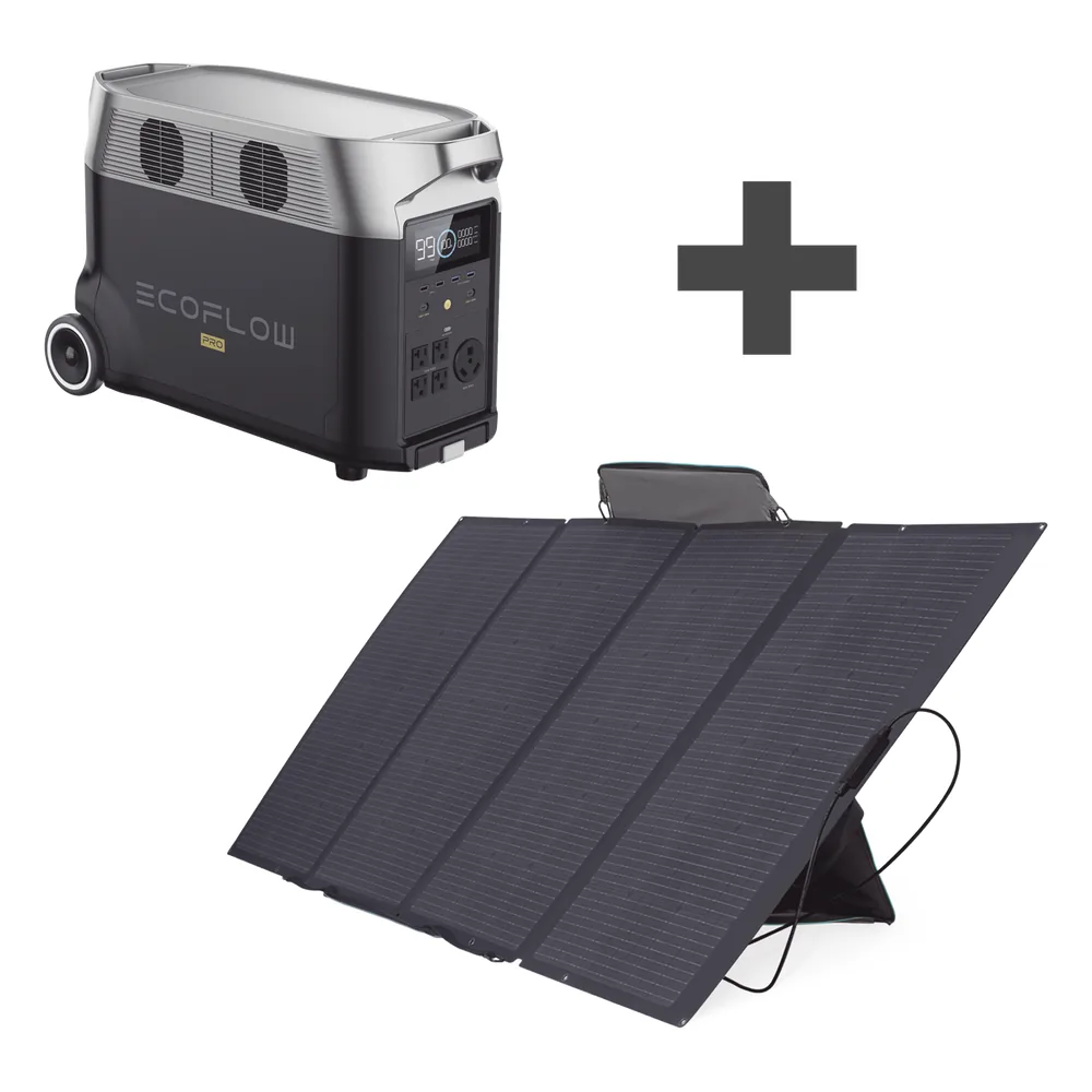 Kit de Estación de Energía Portátil 3600Wh + Panel Solar Flexible 400W