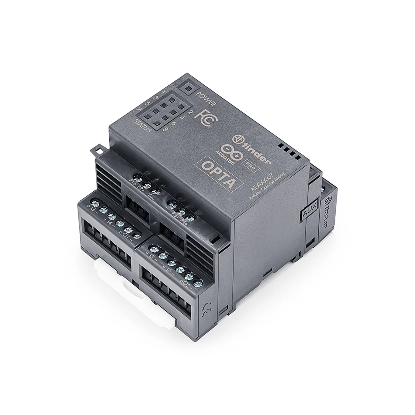 Expansión Analógica Arduino Opta® / 8 Canales I/O Configurables / 16-bit ADC / 13-bit DAC / 4 Salidas PWM / Protección IP20 / Industrial IoT