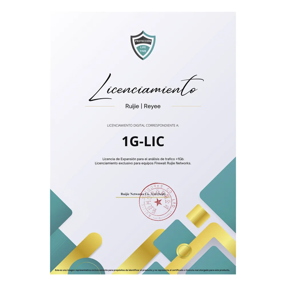 Licencia Perpetua para aumentar en 1Gb el análisis de trafico, Firewall modelo Z5100 series