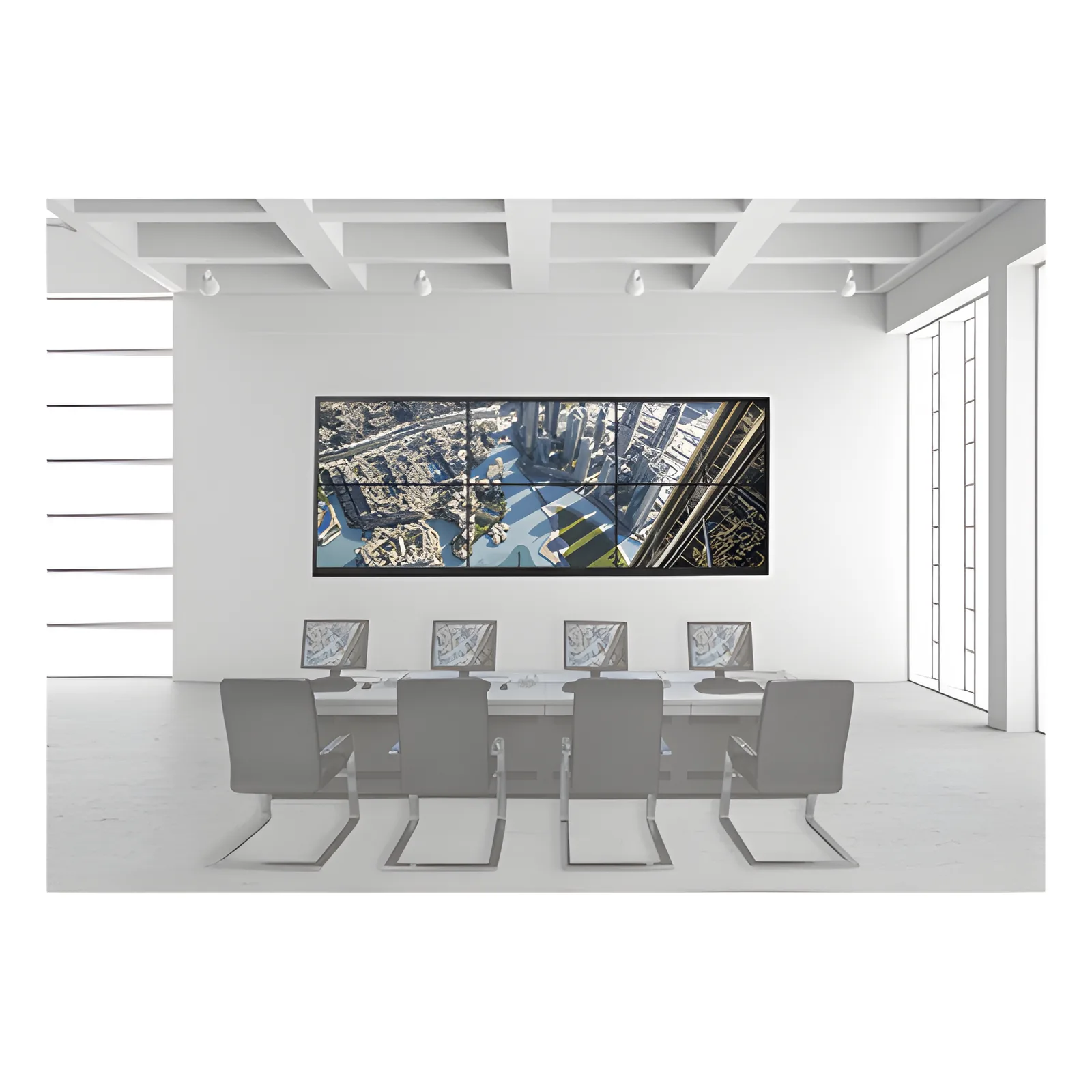 Kit Videowall 3X2 / Incluye 6 Pantallas de 55" / Decoder / Base de Pared / Accesorios de Instalación