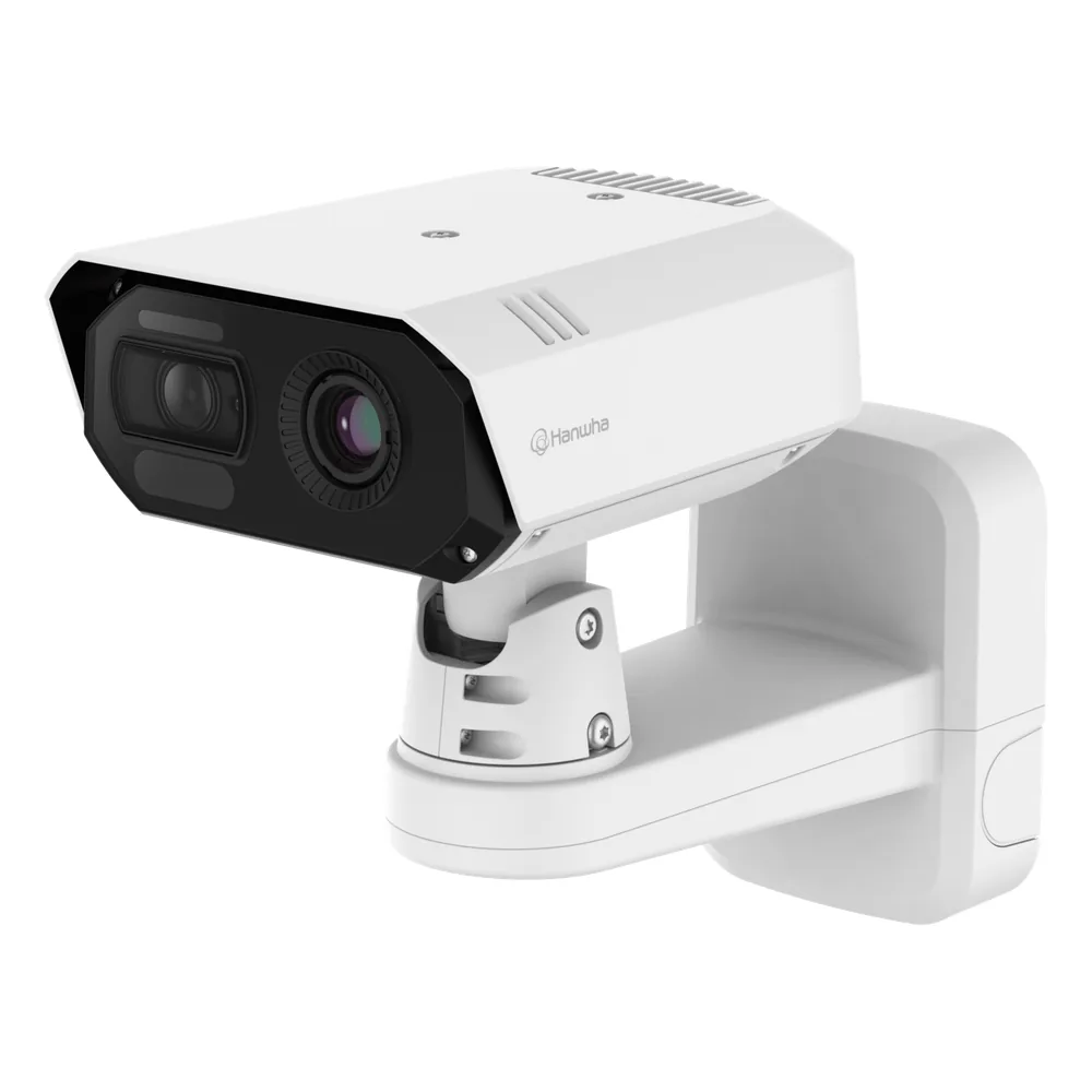 Cámara IP Bullet Termica Bi-Spectral / Lente Visible 8MP / Vision Térmica 640x480p Lente 9.1mm@8FPS / H.265 & WiseStream / IP67 / NEMA4X / Termografia para uso industrial -20°C a 130°C