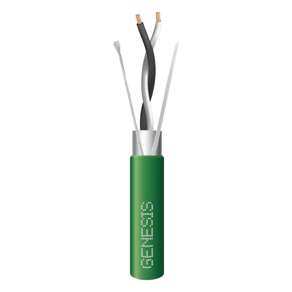 Bobina de 305 m (1000 ft) / Cable para Datos EIA-485 2x22 AWG / Blindado Trenzado / Plenum / Verde