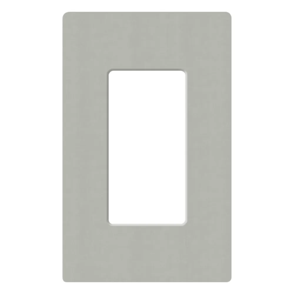 Placa de pared de 1 espacio para atenuador, apagador o control inalámbrico Lutron, línea Claro sin tornillos visibles