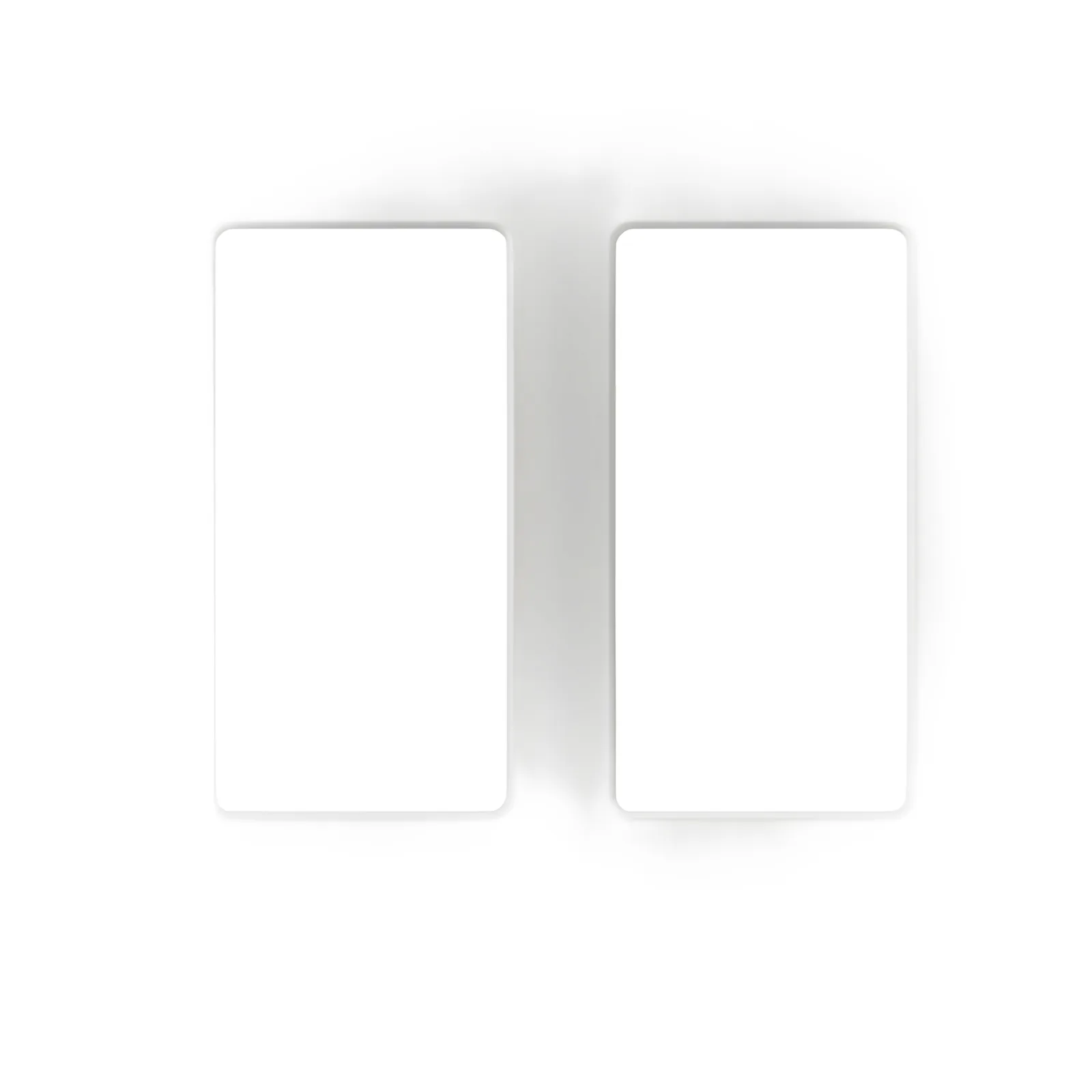 Placa de pared de 2 espacios para atenuadores, apagadores o controles inalámbricos Lutron, línea Claro sin tornillos visibles