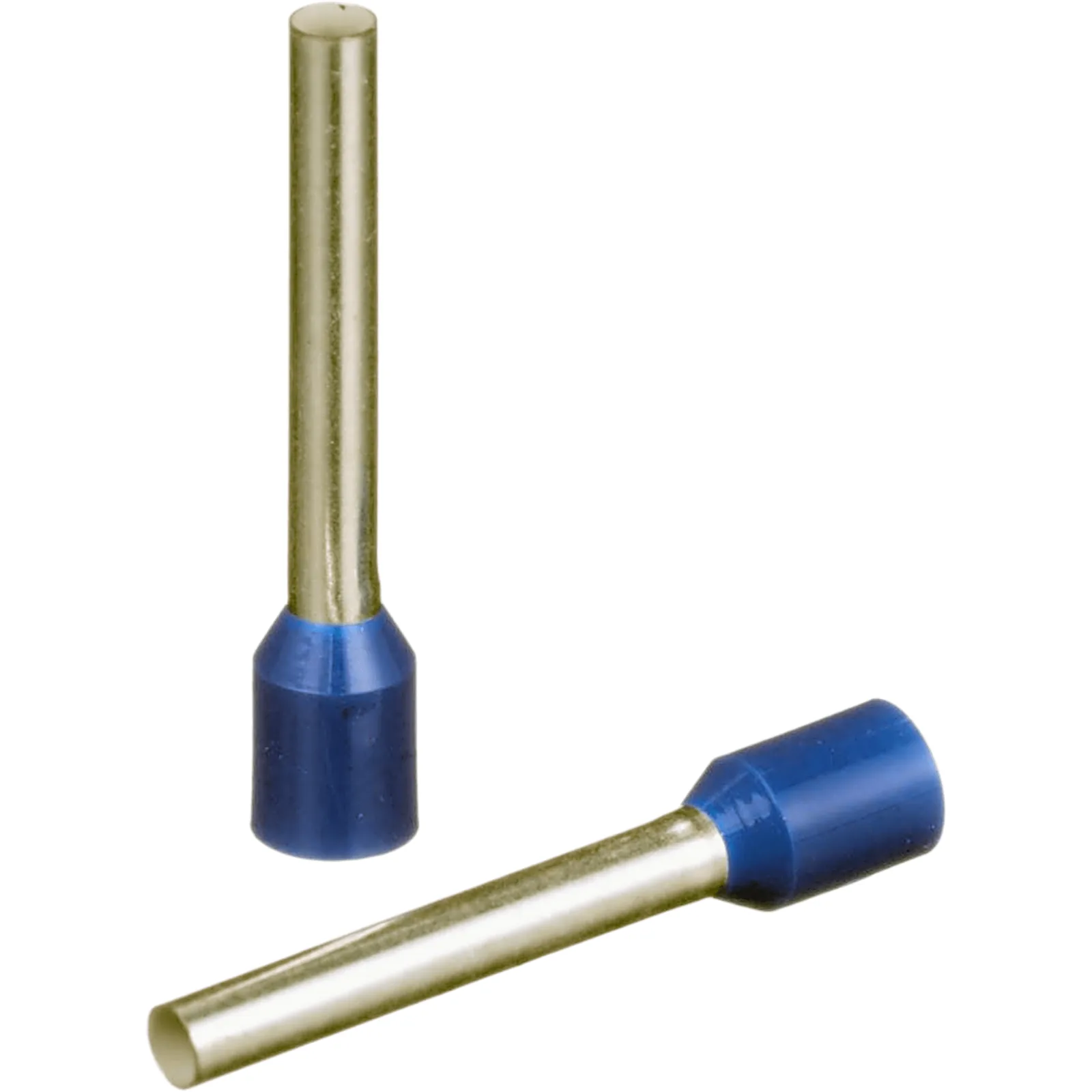 Ferrúl de cobre DIN Azul para Cable 14 AWG. Paquete de 500 Piezas
