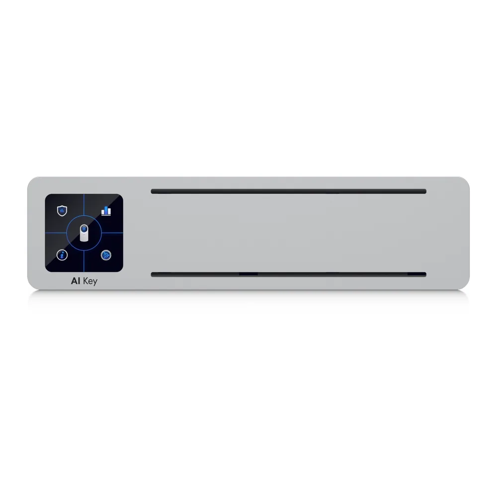 UniFi Protect AI Key / Analizador con inteligencia artificial para identificar eventos en grabaciones de cámaras UniFi / Búsqueda con lenguaje natural / hasta 1800 detecciones inteligentes por hora / 1 puerto GbE PoE++