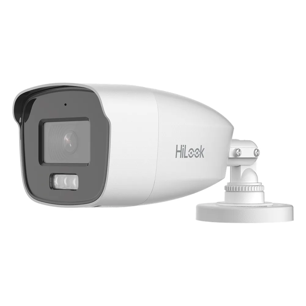 [Dual Light + ColorVu] Bala TURBOHD 3K megapixel / 40 mts IR + 40 mts luz blanca / Lente 2.8 (104° de Visión) / Exterior IP66 / Audio por Coaxitron / TVI-AHD-CVI-CVBS / Metal / Smart-Hybrid light