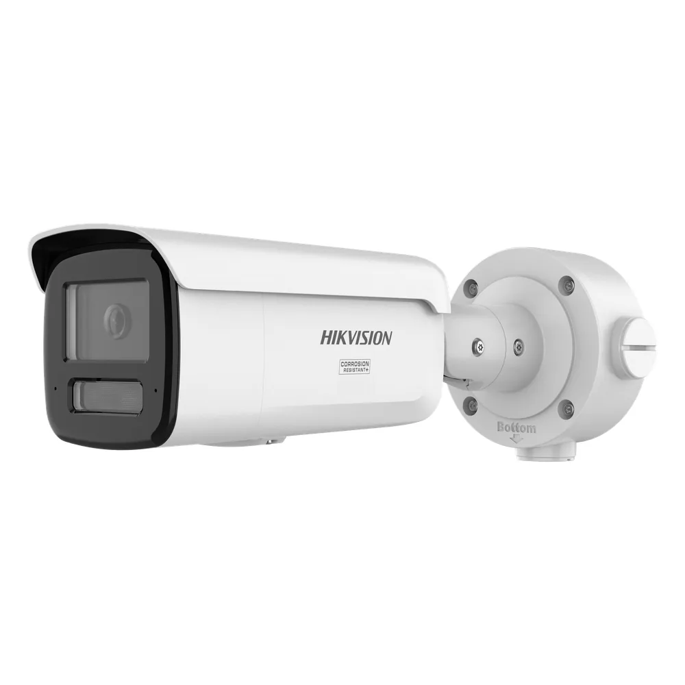 Bala IP 4 Megapixel / Lente 4 mm / Dual Light (60 mts IR + 60 mts Luz Blanca ) / Darkfighter S / Exterior IP67 / WDR 130 dB / 4 Analíticos: AcuSense, Deteccion Facial, Conteo de Personas por Cruce y Zona