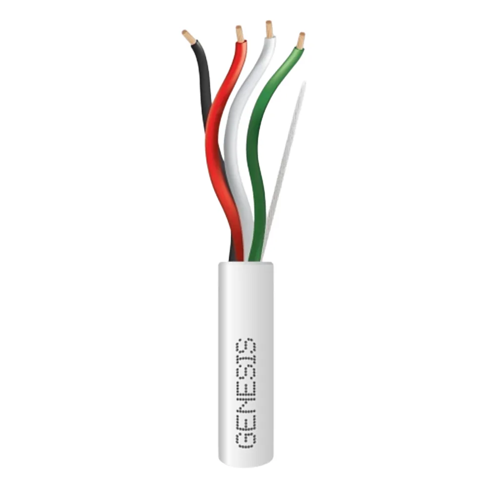 Bobina de 305 m (1000 ft) / Cable para Alarma 4x14 AWG / Plenum CL3P / Blanco