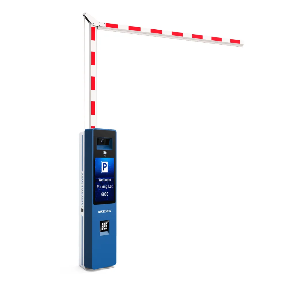 Barrera Vehicular IZQUIERDA Todo en Uno / Brazo Articulado Incluido de 4 mts / Cámara ANPR Integrada / Boton de Ayuda / Pantalla LCD / Apertura en 4 segundos