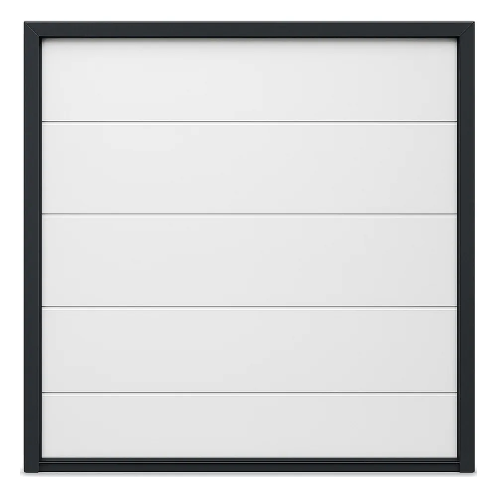Puerta de Garage de Alta Calidad / Linea Central / Color Blanco 14X8 pies, AISLADA, Estilo Americana.
