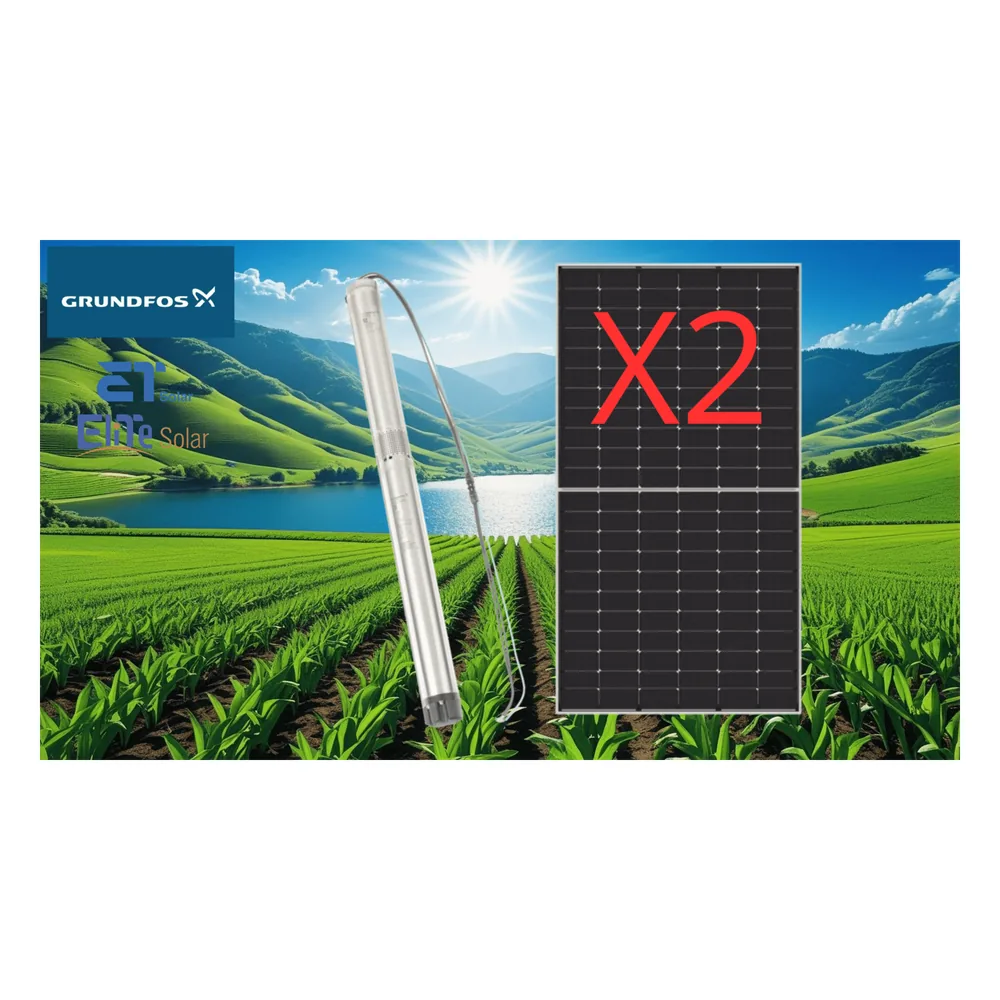 Kit De Bombeo Solar/ Bomba 035Kw / Módulos Solares 610w