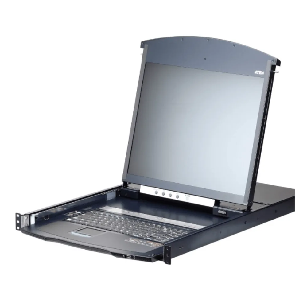 CONSOLA LCD DUAL RAIL CON SWITCH KVM POR IP INTEGRADO MULTI-INTERFAZ | CAT 5 DE 8 PUERTOS DE 1 CONSOLA LOCAL Y 1 CONSOLA REMOTA