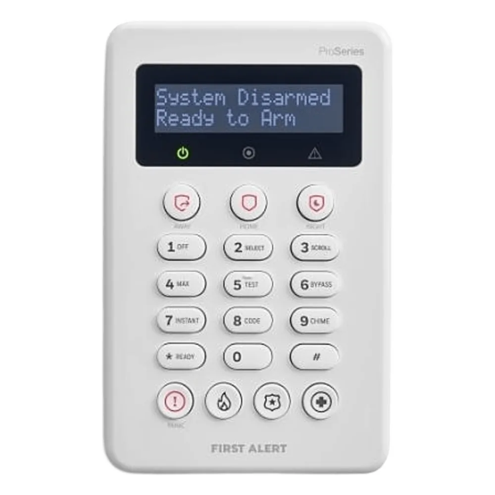 Teclado cableado slim con pantalla alfanumérica de 2 líneas para VISTA H3 Hybrid / Teclas de emergencia dedicadas