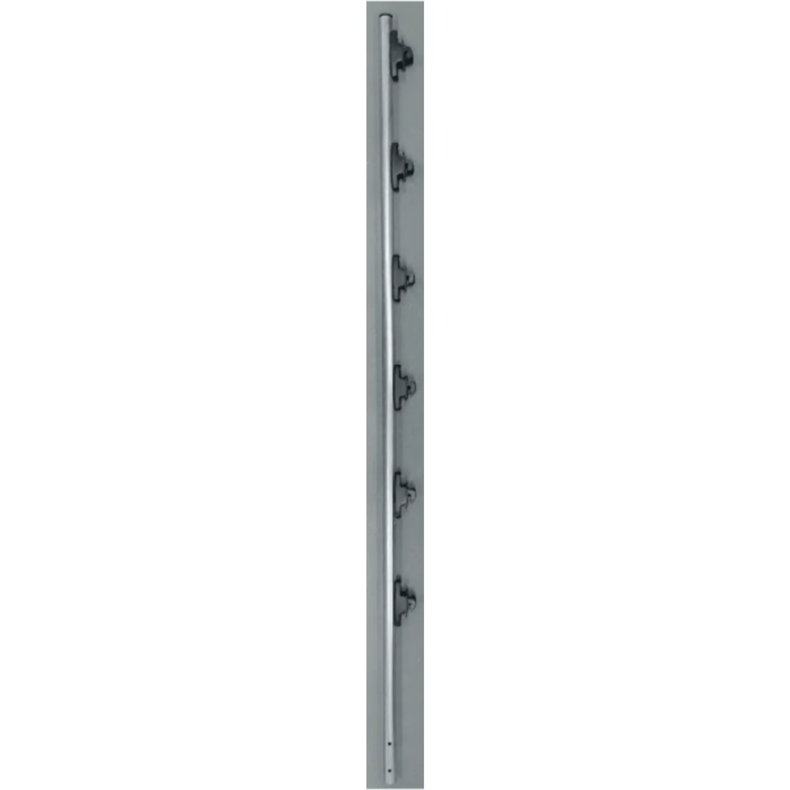 Poste de Paso / Tubo de Acero Galvanizado / Diámetro 1" / Longitud 140 cm / 6 Aisladores / Sin Pintura / 1 KG