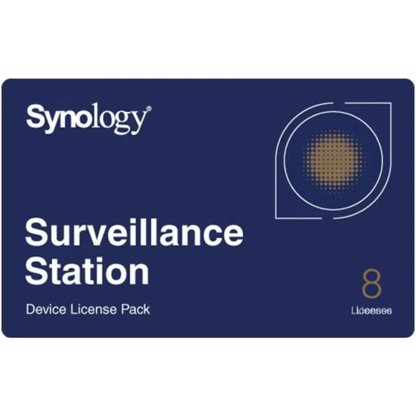Licencias de Dispositivos de Vigilancia Synology | Paquete de 8 Licencias | Compatibilidad con Cámaras IP, Módulos de E/S, Altavoces IP | Gestión Centralizada CMS | Licencias Predeterminadas Incluidas.
