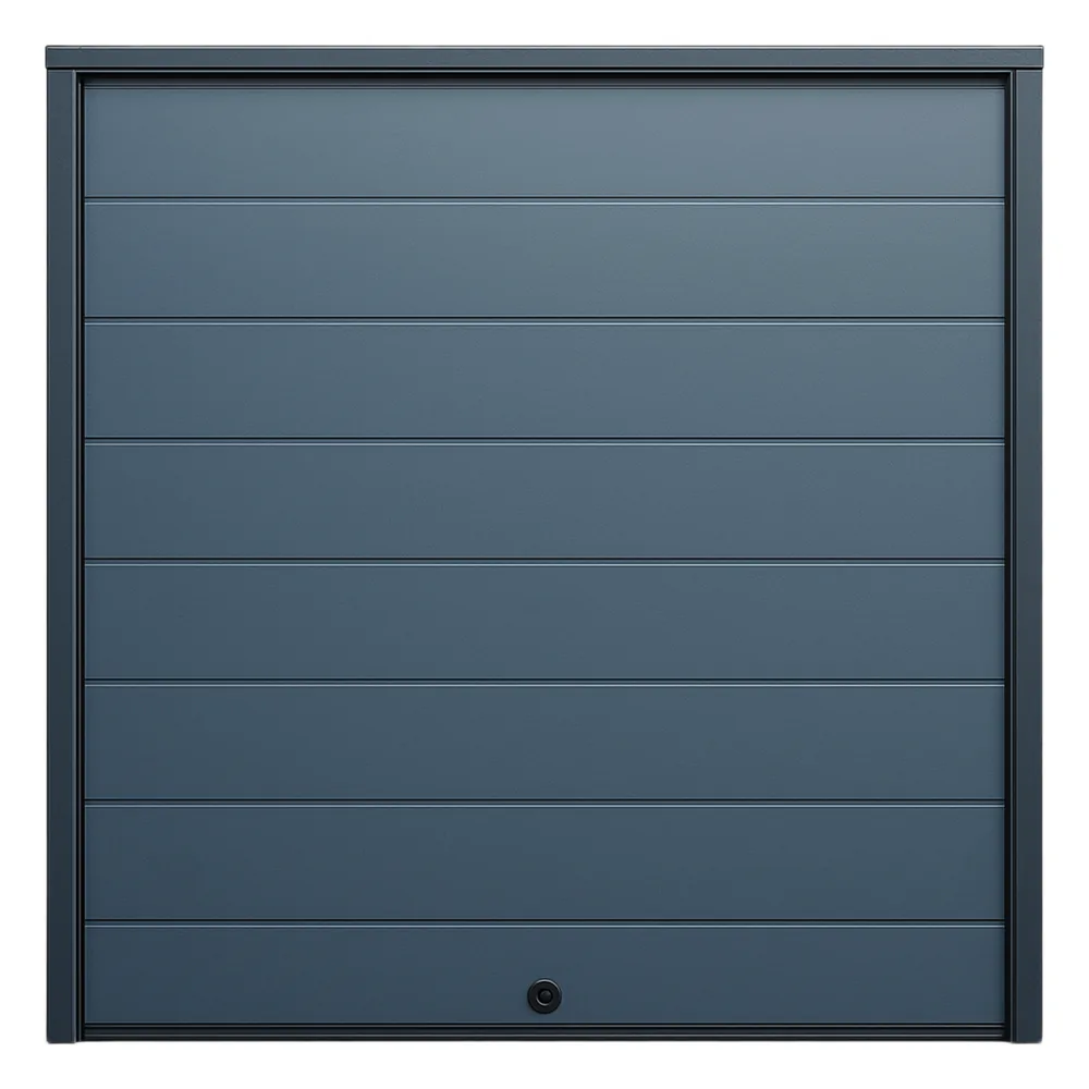 Puerta D / Garage D / Alta Calidad / Linea Central / Color GRIS / acabdo DELUXE / 10X8 pies / AISLADA / Estilo Americana.